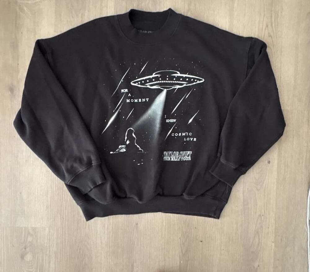 Taylor Swift The Eras Tour Down Bad Graphic Crewneck Sweatshirt Black Size L